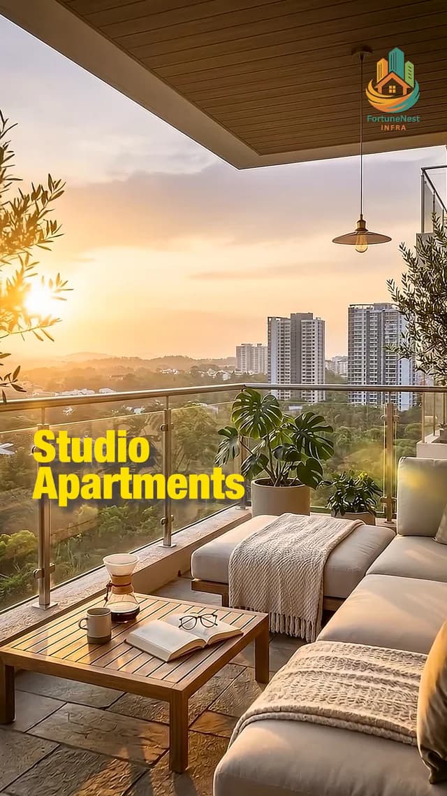FortuneNest reel: a studio apartment balcony