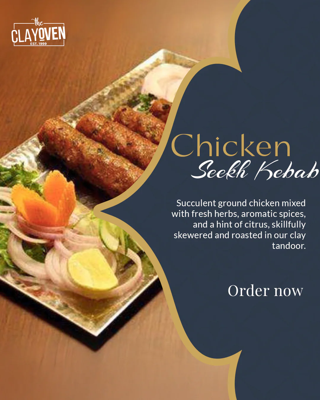 Clayoven Chicken Seekh Kebab post