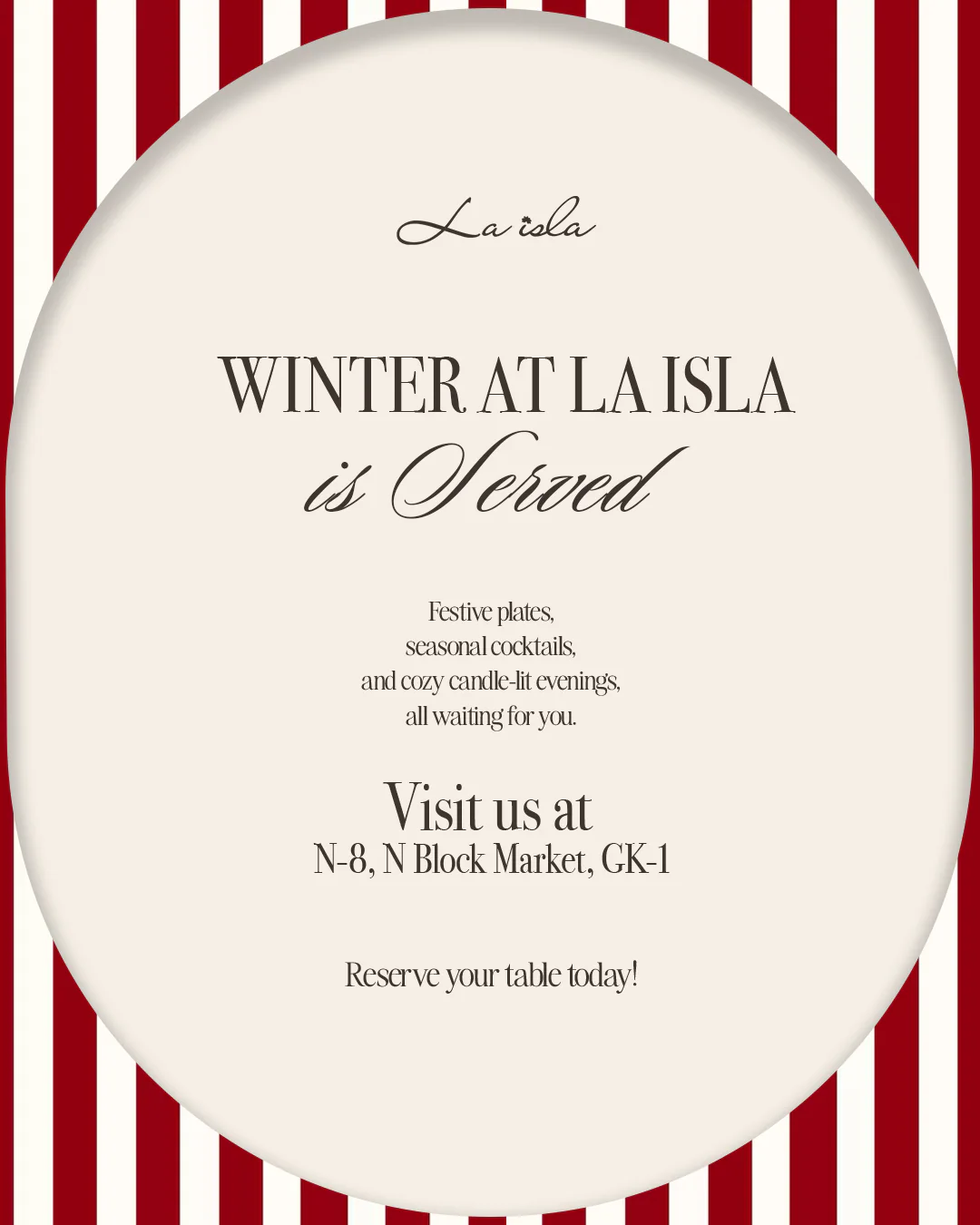 La Isla: Winter at La Isla is served