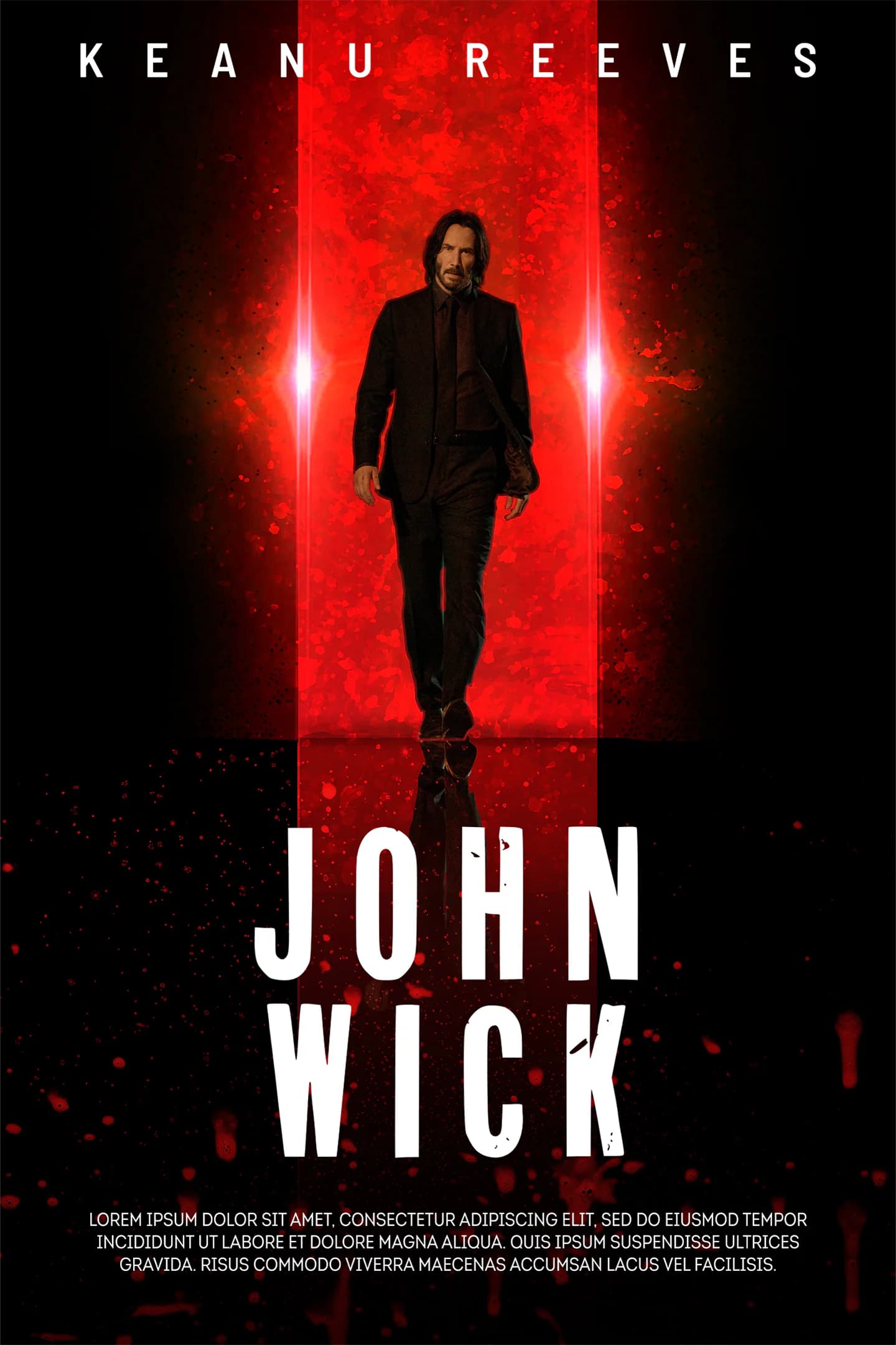 Fan-made John Wick poster in black and red